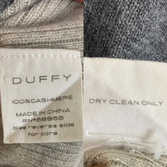 Duffy Two-tone Cashmere Sweater Dark and Light Gray Size XS - Picture 5 of 6